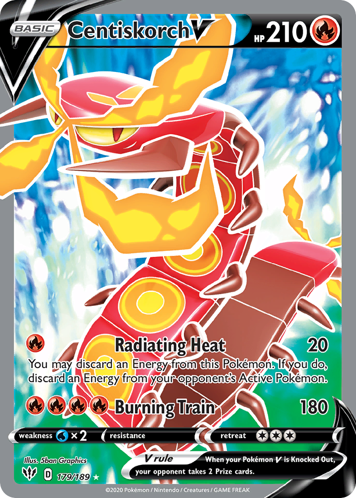 Centiskorch V 179/189 Rare Ultra | Darkness Ablaze | Pokemon Card