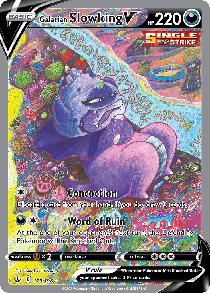 Galarian Slowking V 179/198 Rare Ultra | Chilling Reign | Pokemon Card