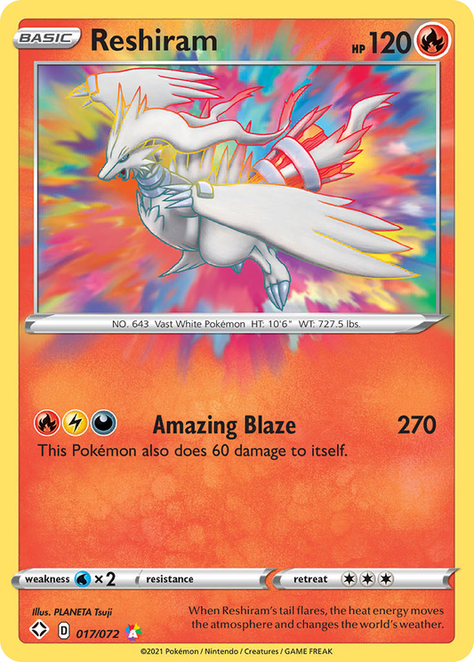 Reshiram 17/72 Amazing Rare | Shining Fates | Pokemon Card