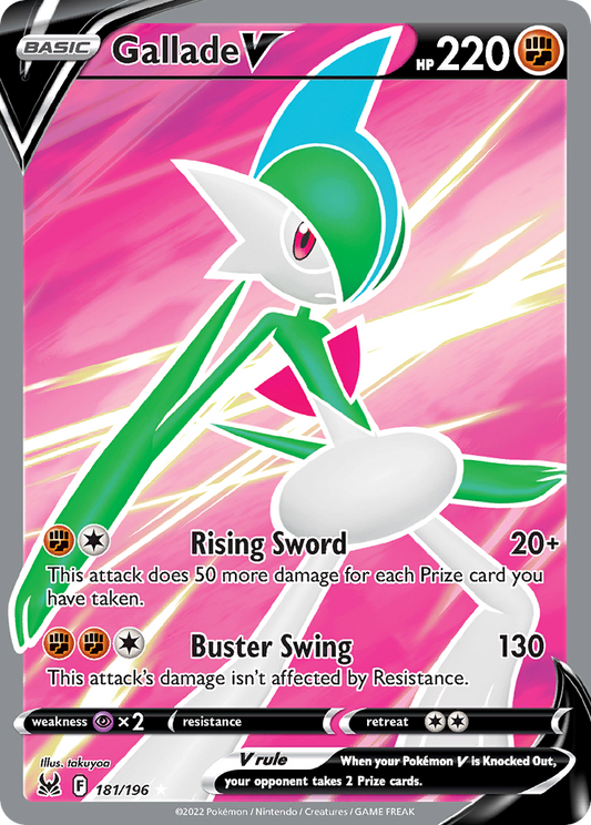 Gallade V 181/196 Rare Ultra | Lost Origin | Pokemon Card