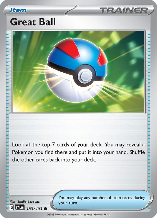 Great Ball 183/193 Common | Paldea Evolved | Pokemon Card