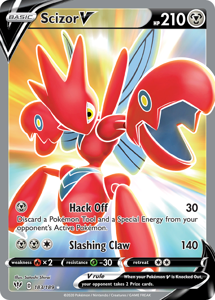Scizor V 183/189 Rare Ultra | Darkness Ablaze | Pokemon Card