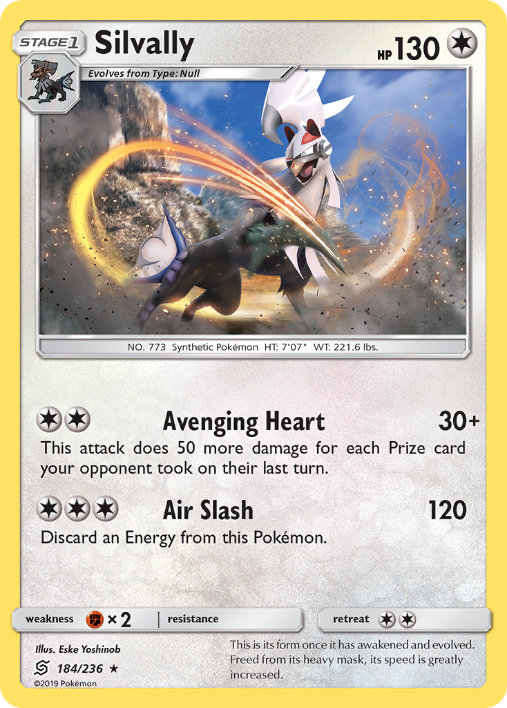 Silvally 184/236 Rare Holo | Unified Minds | Pokemon Card