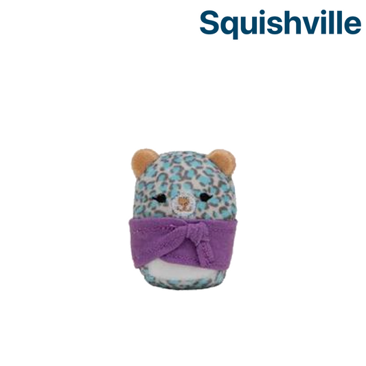 Cheetah / Leopard with Purple Scarf ~ 2" Individual Squishville by Squishmallows