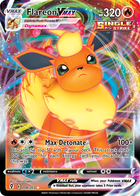 Flareon VMAX 18/203 Rare Holo VMAX | Evolving Skies | Pokemon Card