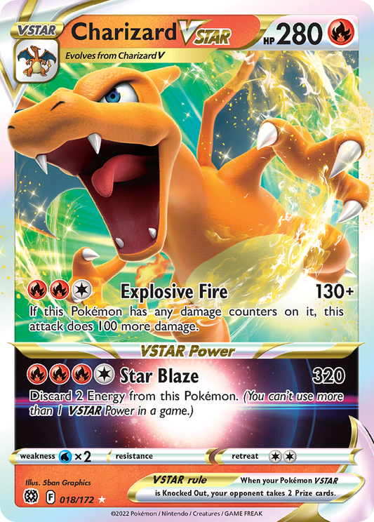 Charizard VSTAR 18/172 Rare Holo VSTAR | Brilliant Stars | Pokemon Card
