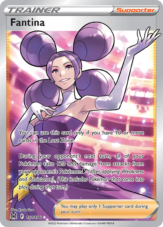 Fantina 191/196 Rare Ultra | Lost Origin | Pokemon Card