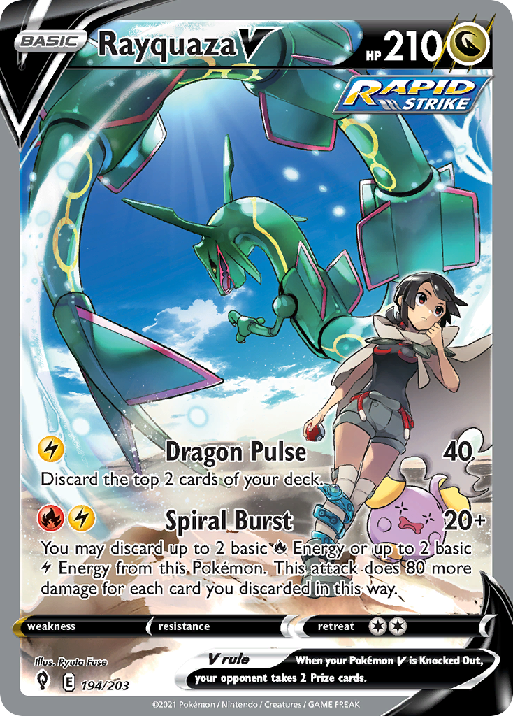 Rayquaza V 194/203 Rare Ultra | Evolving Skies | Pokemon Card