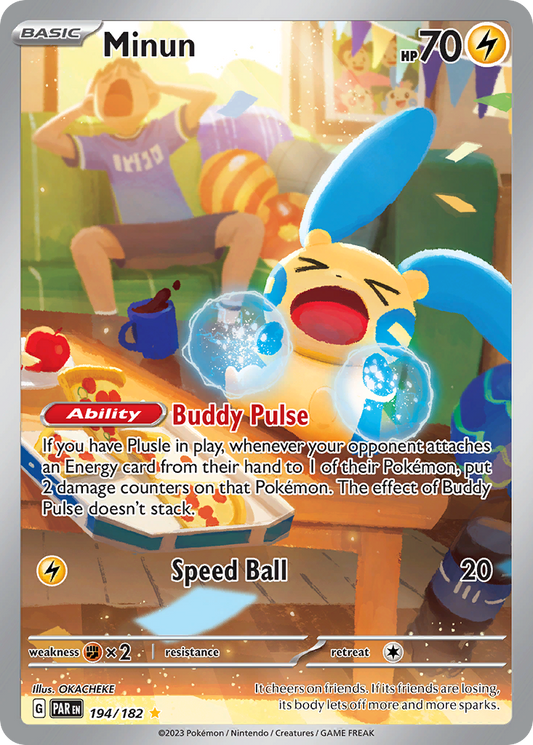 Minun 194/182 Illustration Rare | Paradox Rift | Pokemon Card