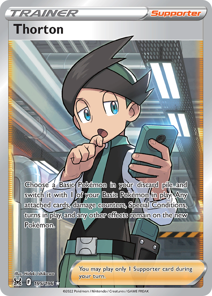 Thorton 195/196 Rare Ultra | Lost Origin | Pokemon Card