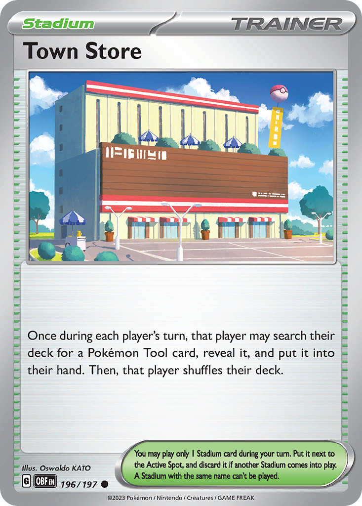 Town Store 196/197 Common | Obsidian Flames | Pokemon Card