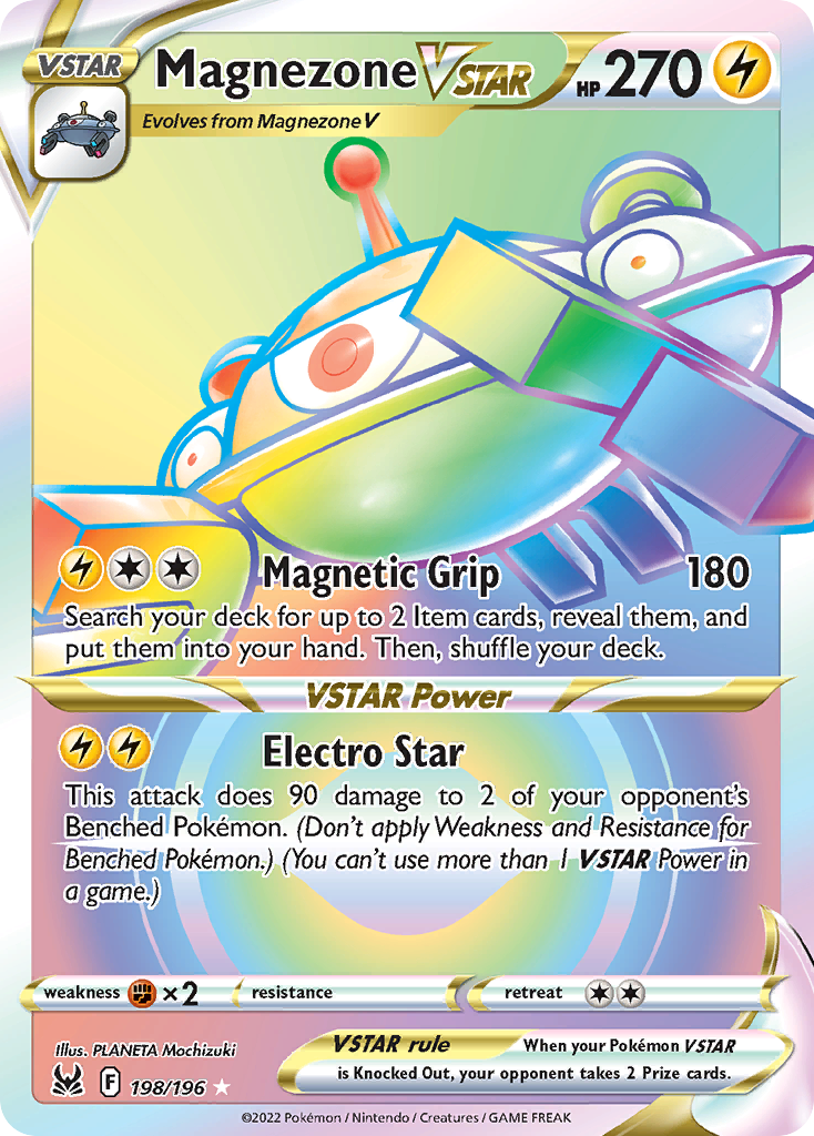 Magnezone VSTAR 198/196 Rare Rainbow | Lost Origin | Pokemon Card