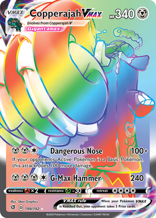 Copperajah VMAX 199/192 Rare Rainbow | Rebel Clash | Pokemon Card