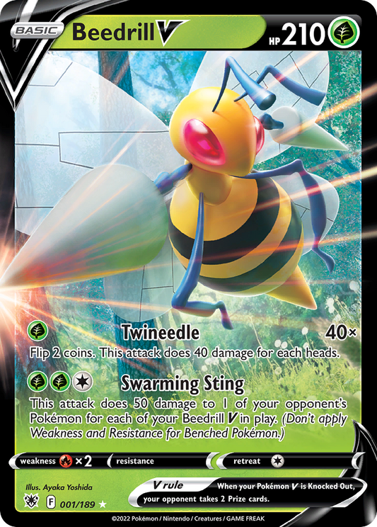 Beedrill V 1/189 Rare Holo V | Astral Radiance | Pokemon Card