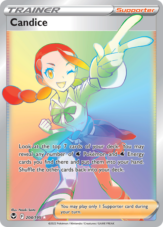 Candice 204/195 Rare Rainbow | Silver Tempest | Pokemon Card