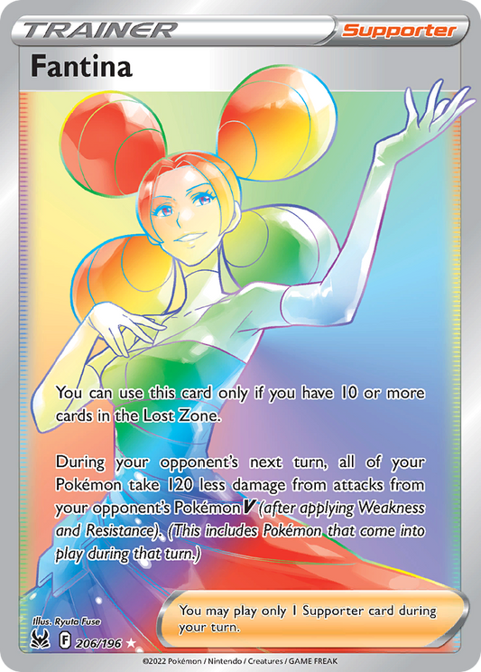Fantina 206/196 Rare Rainbow | Lost Origin | Pokemon Card