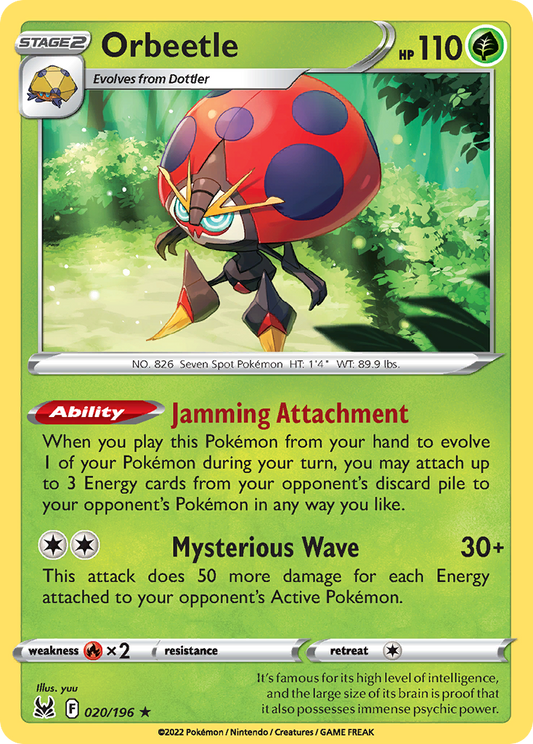 Orbeetle 20/196 Rare Holo | Lost Origin | Pokemon Card