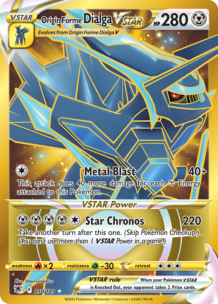 Origin Forme Dialga VSTAR 210/189 Rare Secret | Astral Radiance | Pokemon Card