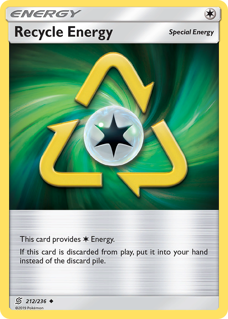 Recycle Energy 212/236 Uncommon | Unified Minds | Pokemon Card