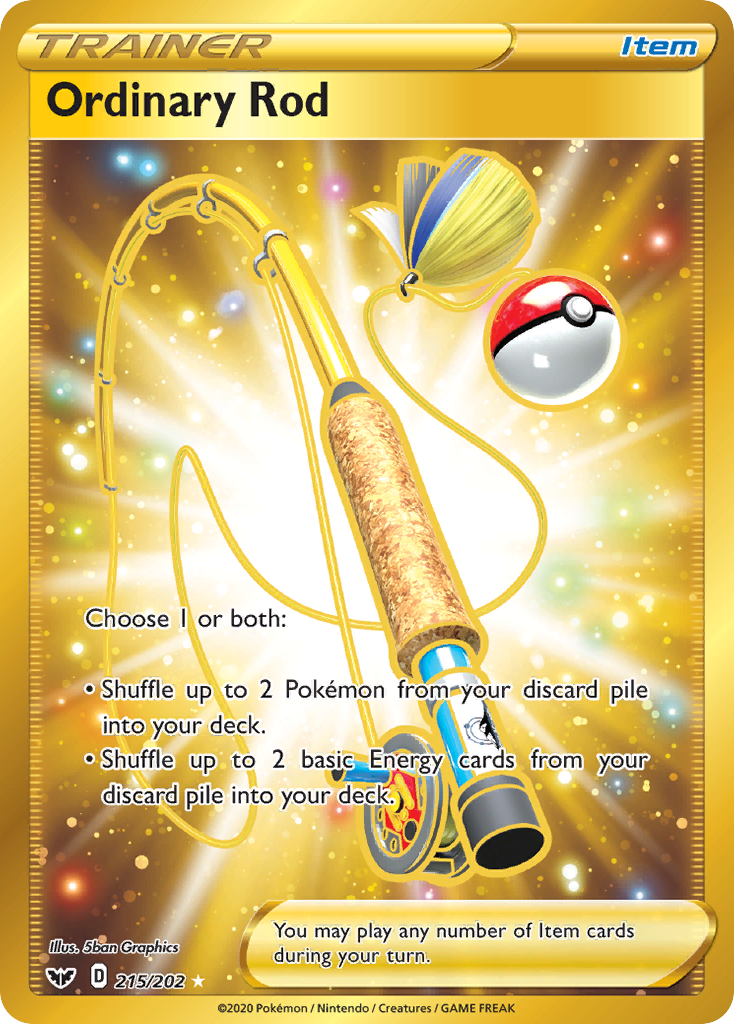 Ordinary Rod 215/202 Rare Secret | Sword & Shield | Pokemon Card