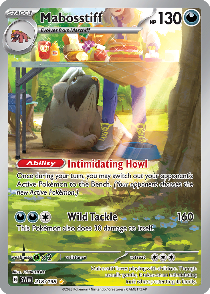 Mabosstiff 218/198 Illustration Rare | Scarlet & Violet | Pokemon Card