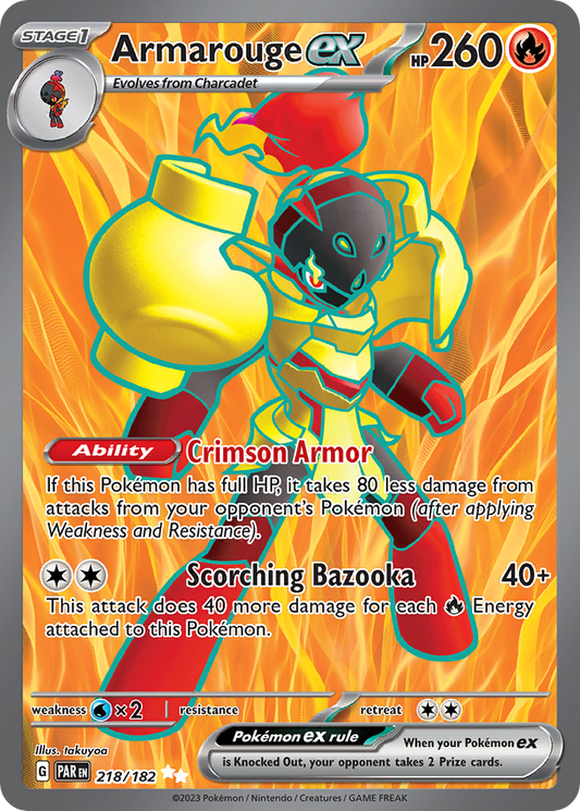 Armarouge ex 218/182 Ultra Rare | Paradox Rift | Pokemon Card