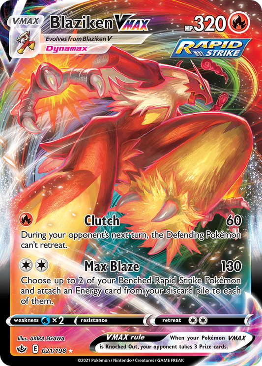 Blaziken VMAX 21/198 Rare Holo VMAX | Chilling Reign | Pokemon Card