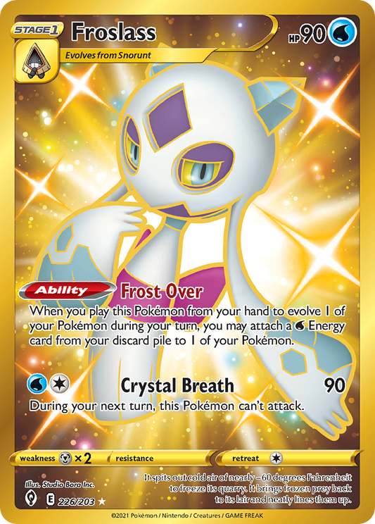 Froslass 226/203 Rare Secret | Evolving Skies | Pokemon Card