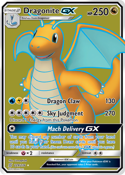 Dragonite-GX 229/236 Rare Ultra | Unified Minds | Pokemon Card