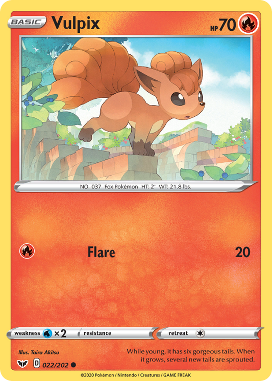 Vulpix 22/202 Common | Sword & Shield | Pokemon Card
