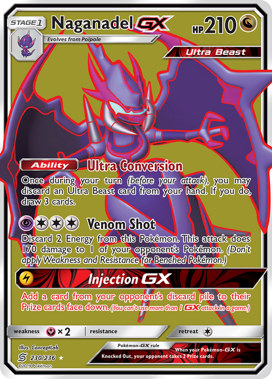 Naganadel-GX 230/236 Rare Ultra | Unified Minds | Pokemon Card