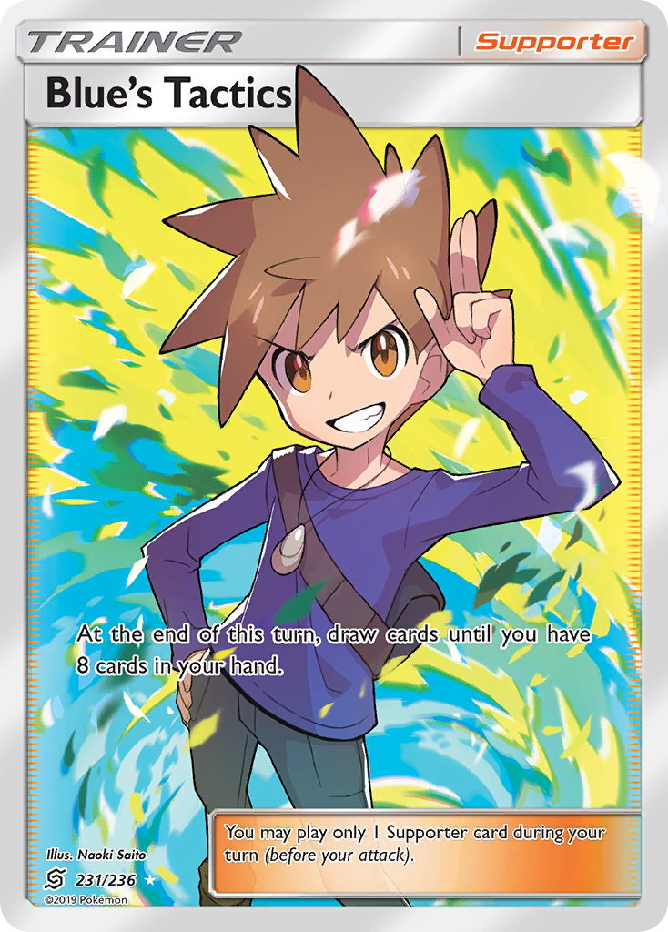 Blue's Tactics 231/236 Rare Ultra | Unified Minds | Pokemon Card