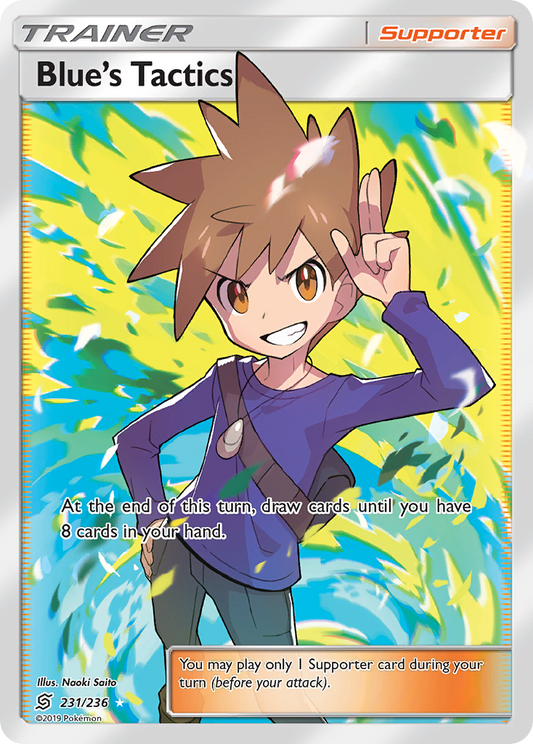 Blue's Tactics 231/236 Rare Ultra | Unified Minds | Pokemon Card