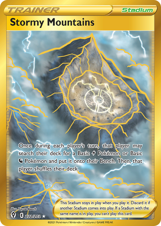 Stormy Mountains 232/203 Rare Secret | Evolving Skies | Pokemon Card