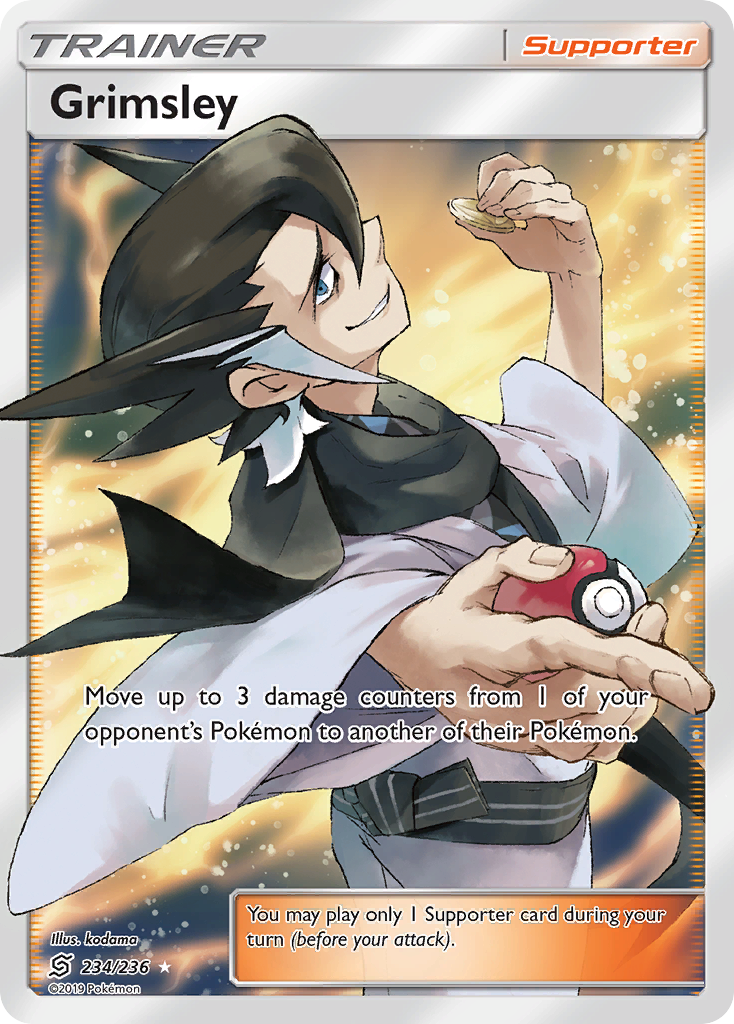 Grimsley 234/236 Rare Ultra | Unified Minds | Pokemon Card