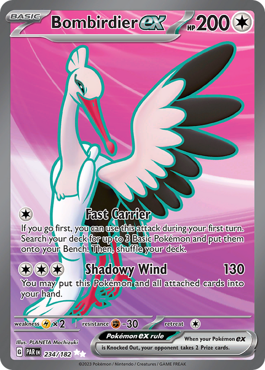 Bombirdier ex 234/182 Ultra Rare | Paradox Rift | Pokemon Card
