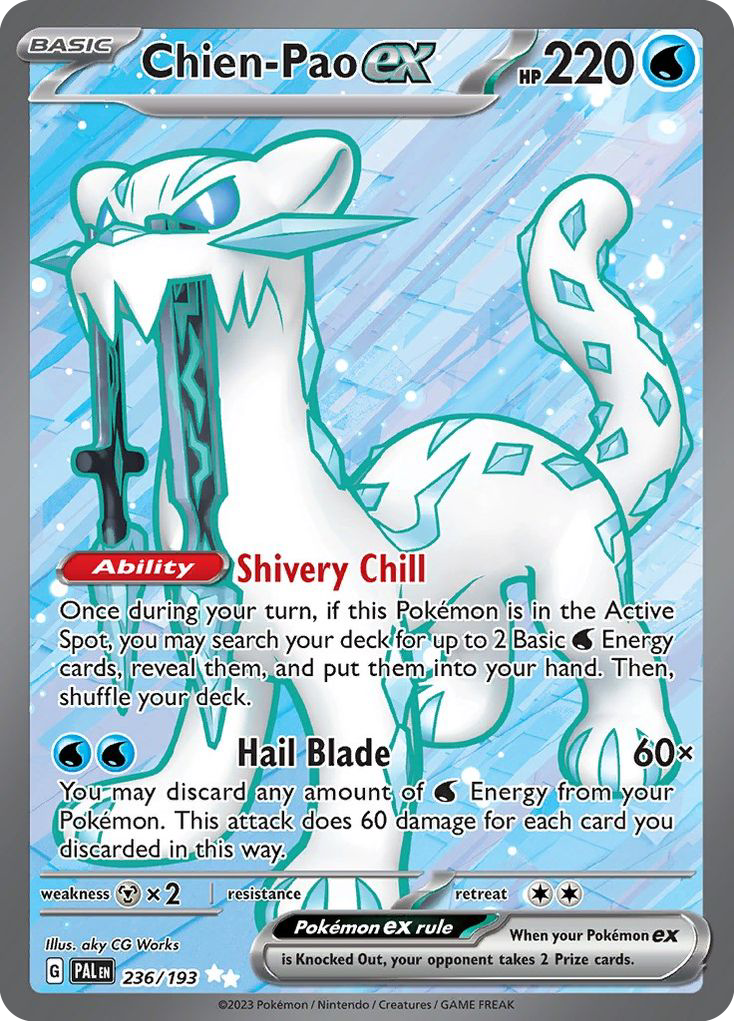 are there ice type pokemon cards Buy Chien-Pao ex | Paldea Evolved