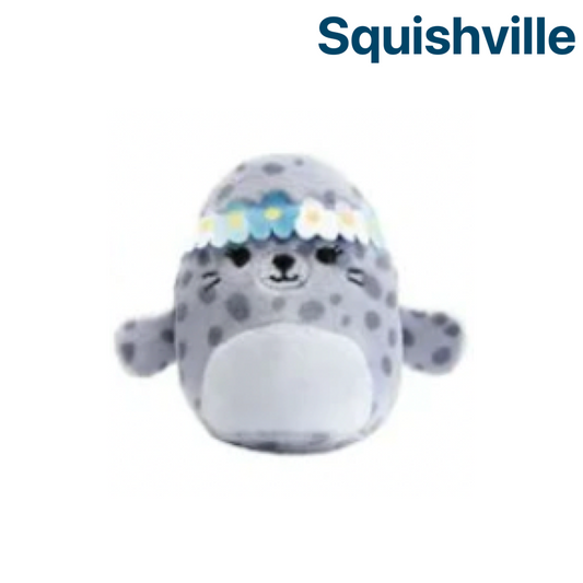Odile the Seal with Flower Headband ~ 2" Individual SERIES 4 Squishville by Squi