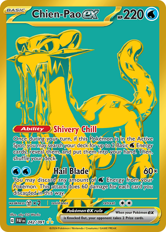 Chien-Pao ex 242/91 Hyper Rare | Paldean Fates | Pokemon Card