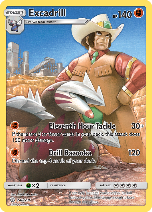 Excadrill 246/236 Rare Secret | Cosmic Eclipse | Pokemon Card