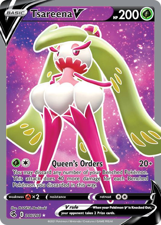 Tsareena V 246/264 Rare Ultra | Fusion Strike | Pokemon Card