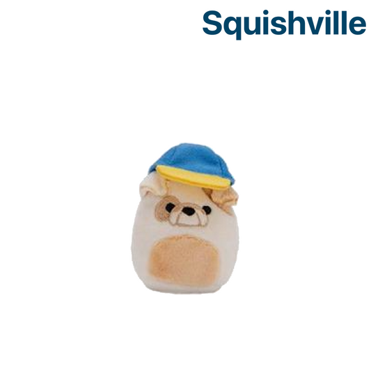 Brock the Bulldog with Blue Cap ~ 2" Individual Squishville by Squishmallows