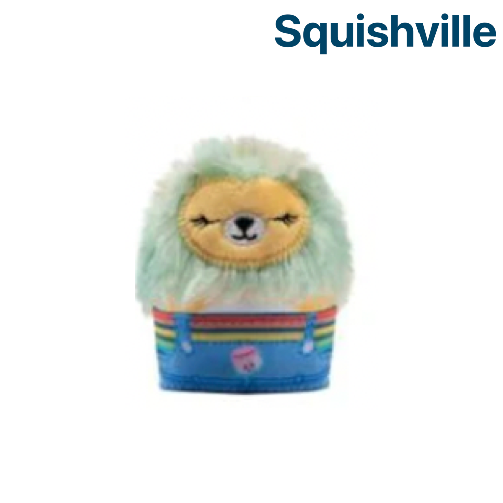 Lianne the Lion with Overalls ~ 2" Individual SERIES 4 Squishville by Squishmall