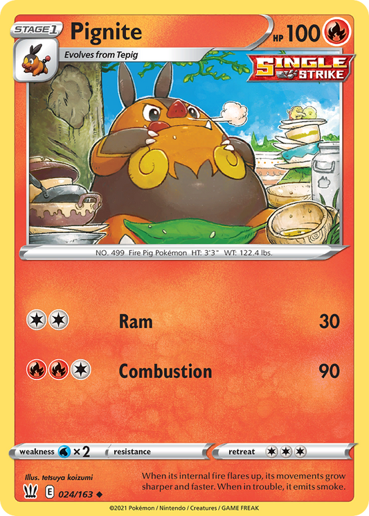 Pignite 24/163 Uncommon | Battle Styles | Pokemon Card