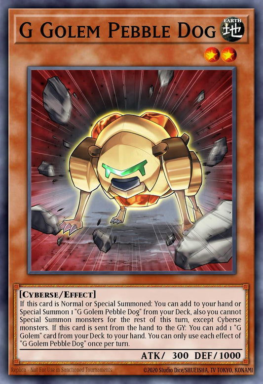 G Golem Pebble Dog - BLCR-EN041 Ultra Rare | Yu-Gi-Oh! Card