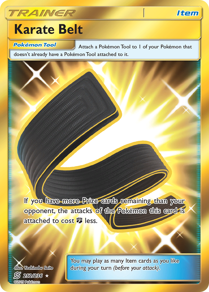 Karate Belt 252/236 Rare Secret | Unified Minds | Pokemon Card
