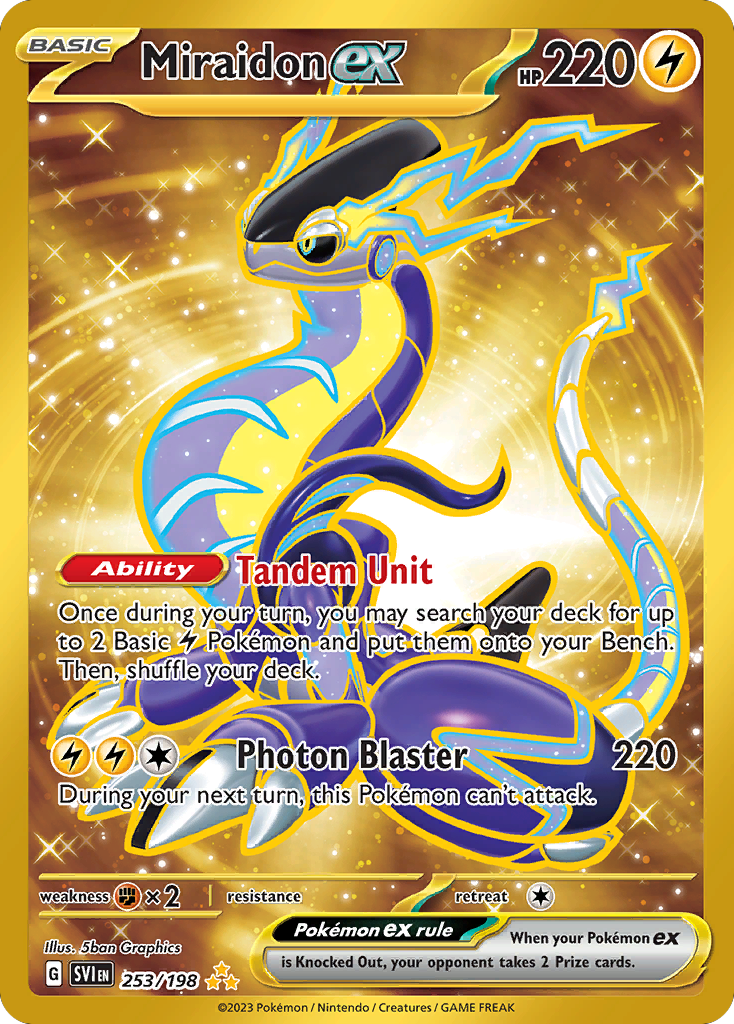Miraidon ex 253/198 Hyper Rare | Scarlet & Violet | Pokemon Card