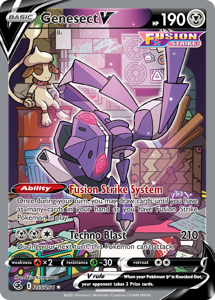 Genesect V 255/264 Rare Ultra | Fusion Strike | Pokemon Card