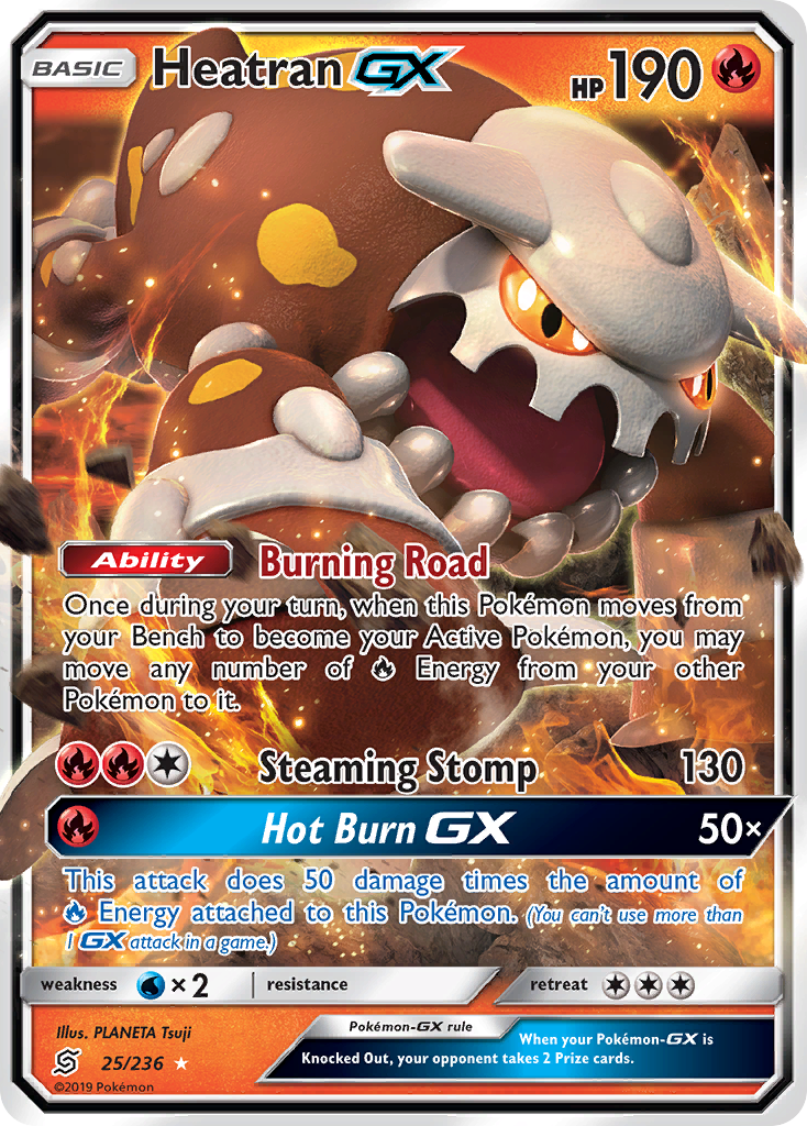 Heatran-GX 25/236 Rare Holo GX | Unified Minds | Pokemon Card
