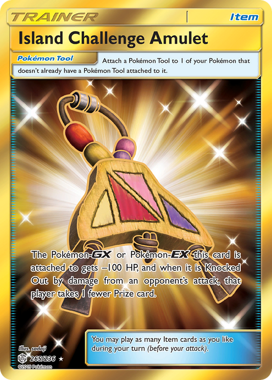 Island Challenge Amulet 265/236 Rare Secret | Cosmic Eclipse | Pokemon Card